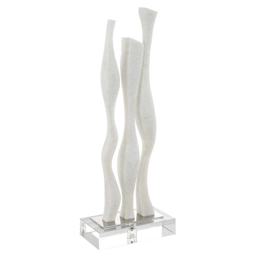 Gale White Marble Sculpture - Bombay Mercantile