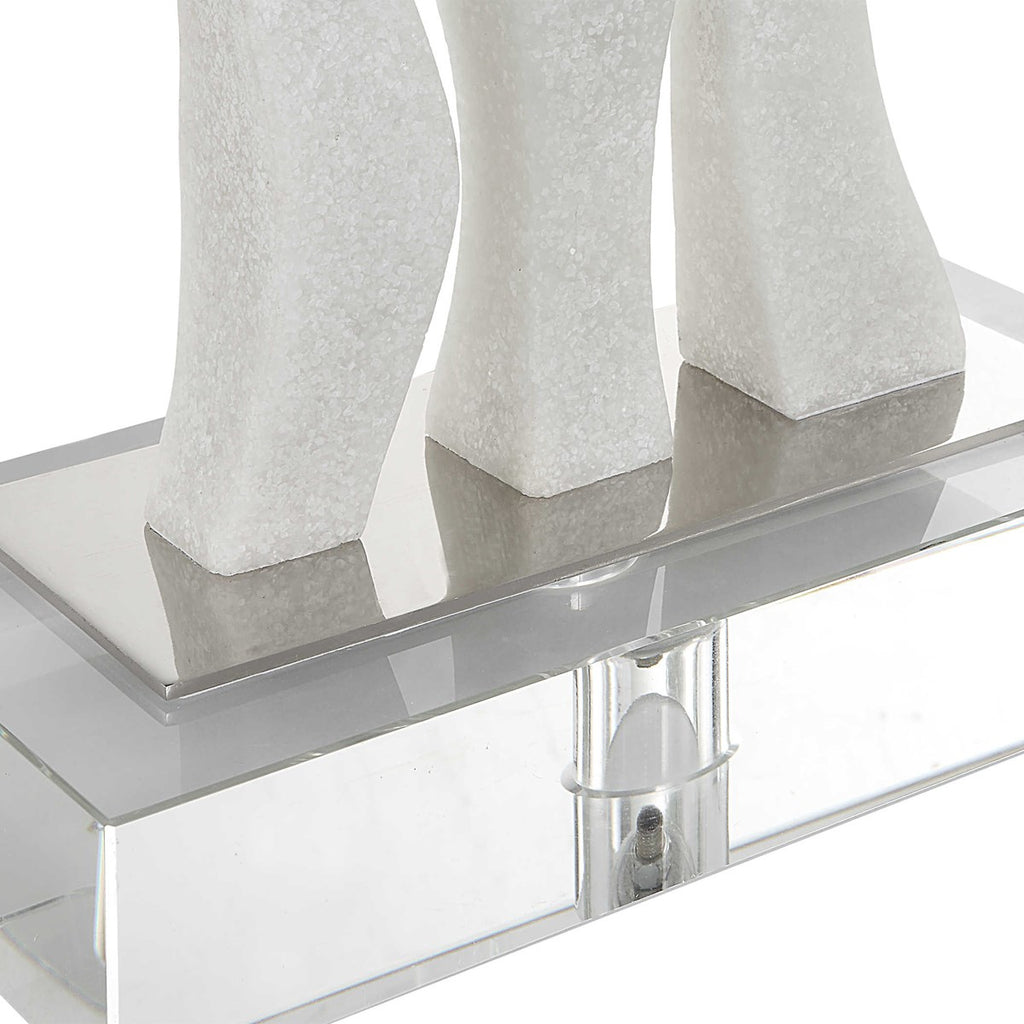 Gale White Marble Sculpture - Bombay Mercantile