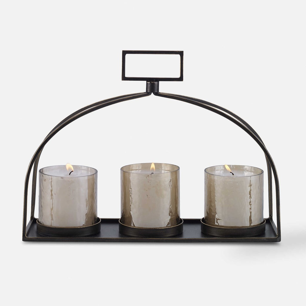 Riad Triple Candleholder - Bombay Mercantile