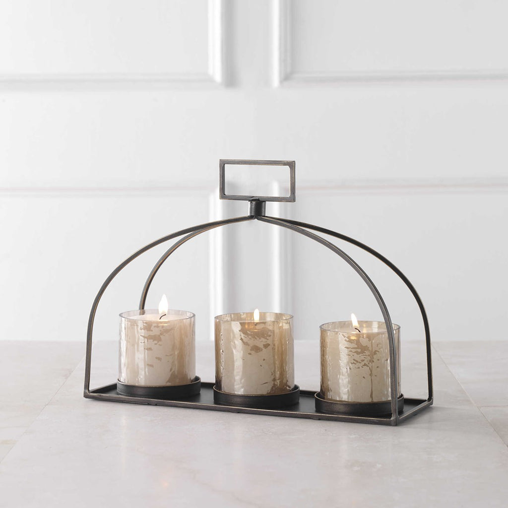Riad Triple Candleholder - Bombay Mercantile