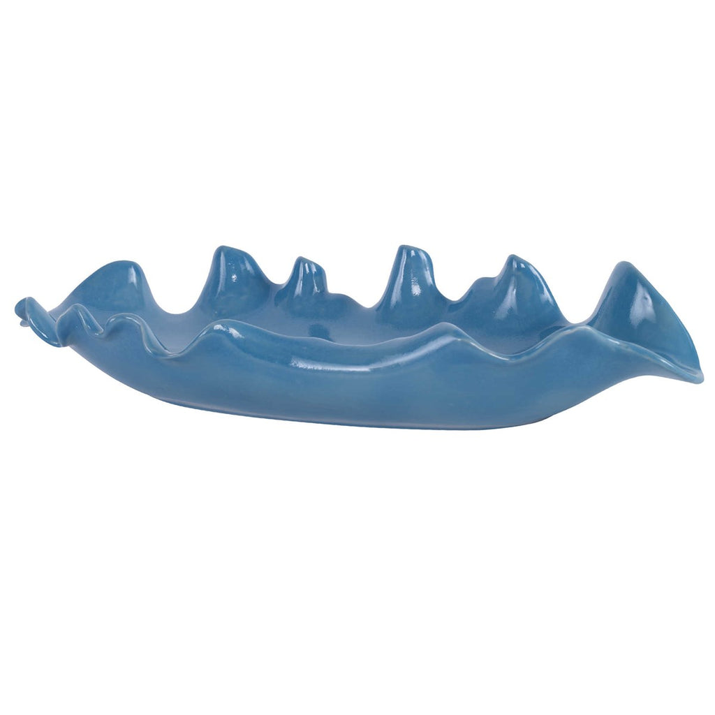 Ruffled Feathers Blue Bowl - Bombay Mercantile