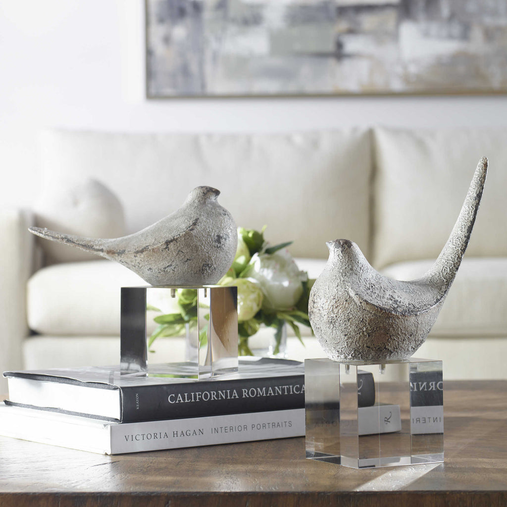 Better Together Bird Sculptures, Set of 2 - Bombay Mercantile