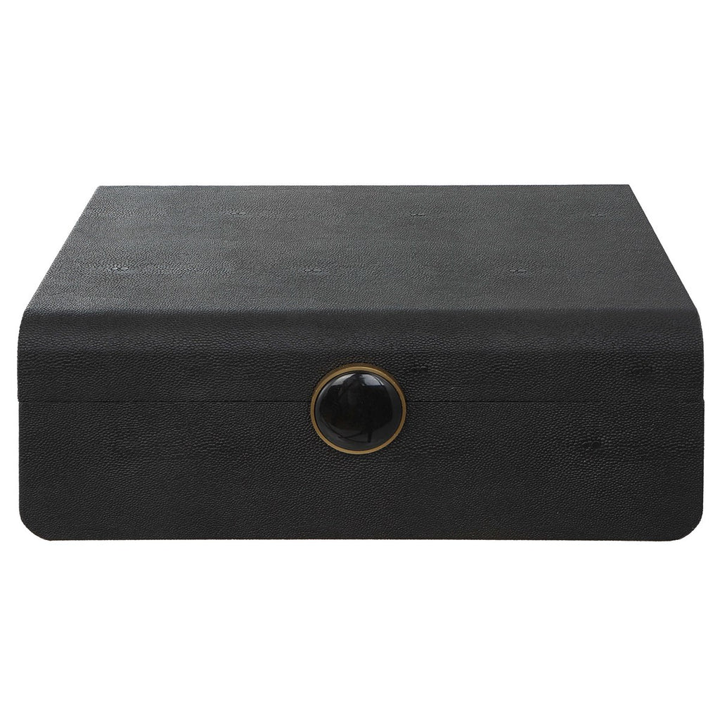 Lalique Black Shagreen Box - Bombay Mercantile