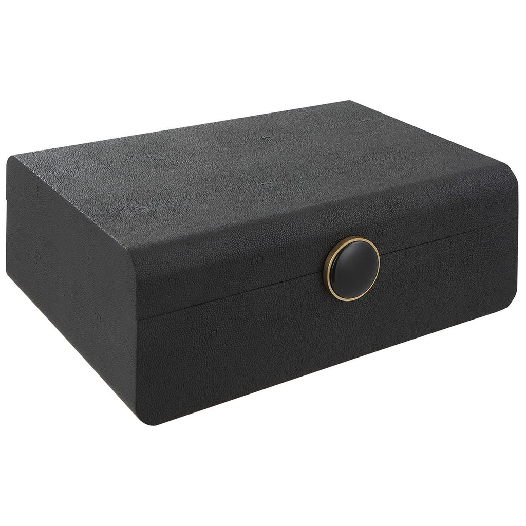 Lalique Black Shagreen Box - Bombay Mercantile
