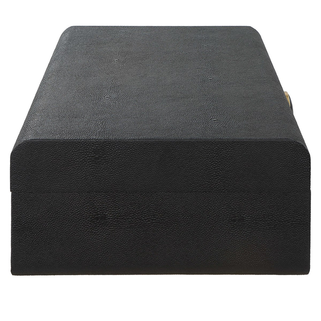 Lalique Black Shagreen Box - Bombay Mercantile