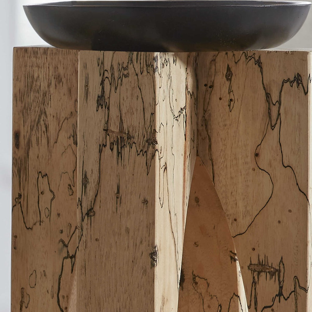 Ilva Wood Candleholders Set of 2 - Bombay Mercantile