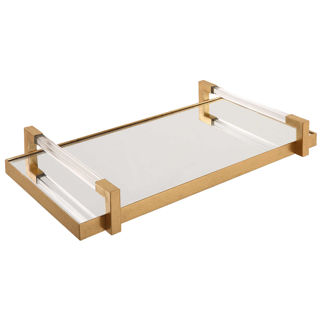 Deki Gold Mirrored Tray - Bombay Mercantile
