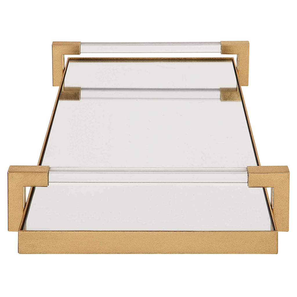 Deki Gold Mirrored Tray - Bombay Mercantile