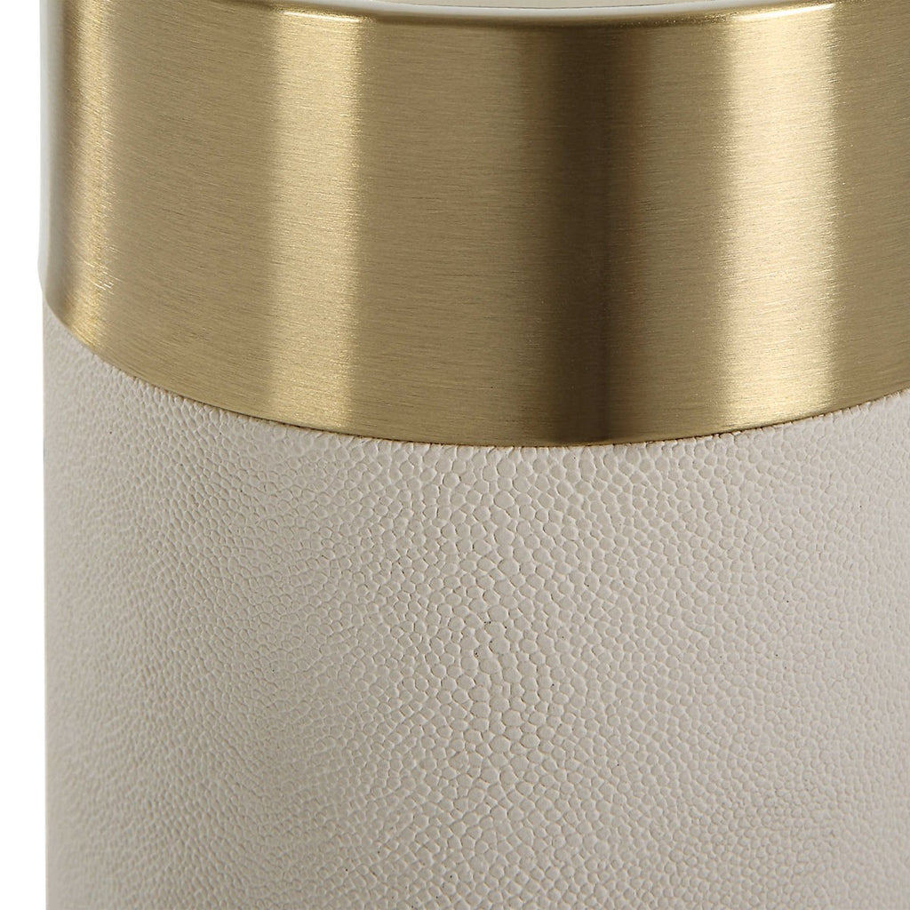 Wessex White Pillar Candleholders Set Of 2 - Bombay Mercantile