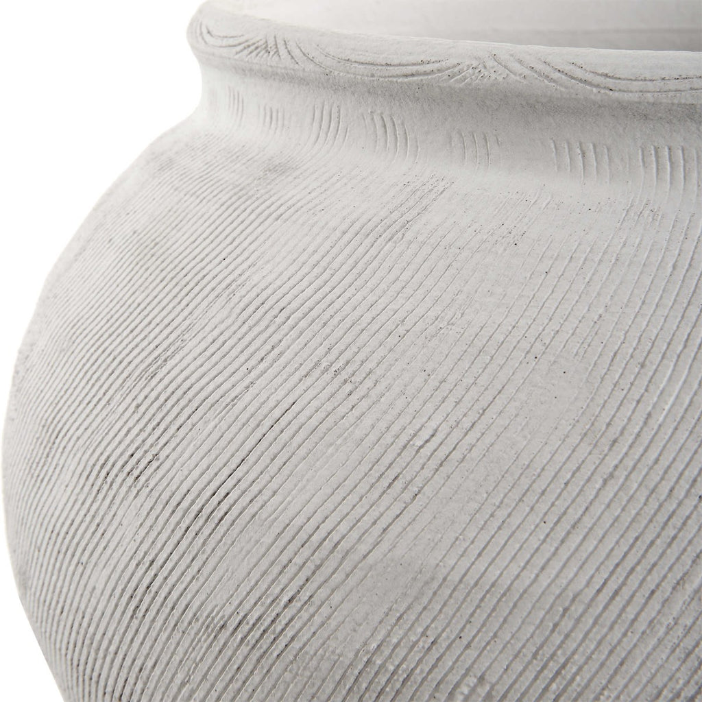 Floreana Round White Vase - Bombay Mercantile