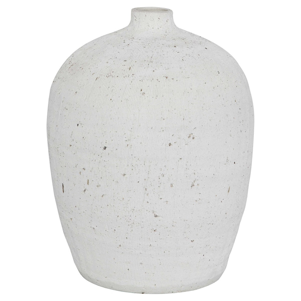 Floreana Medium White Vase - Bombay Mercantile