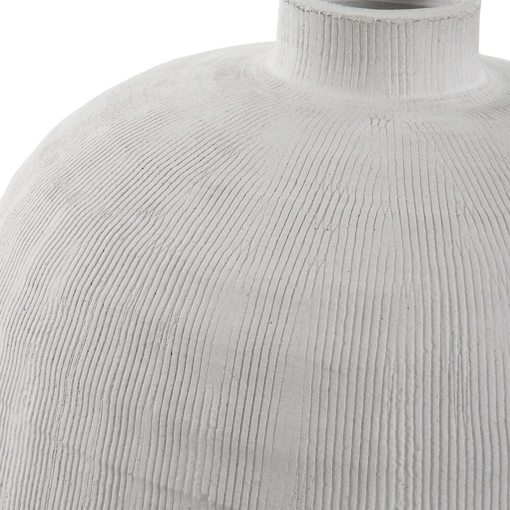 Floreana Medium White Vase - Bombay Mercantile