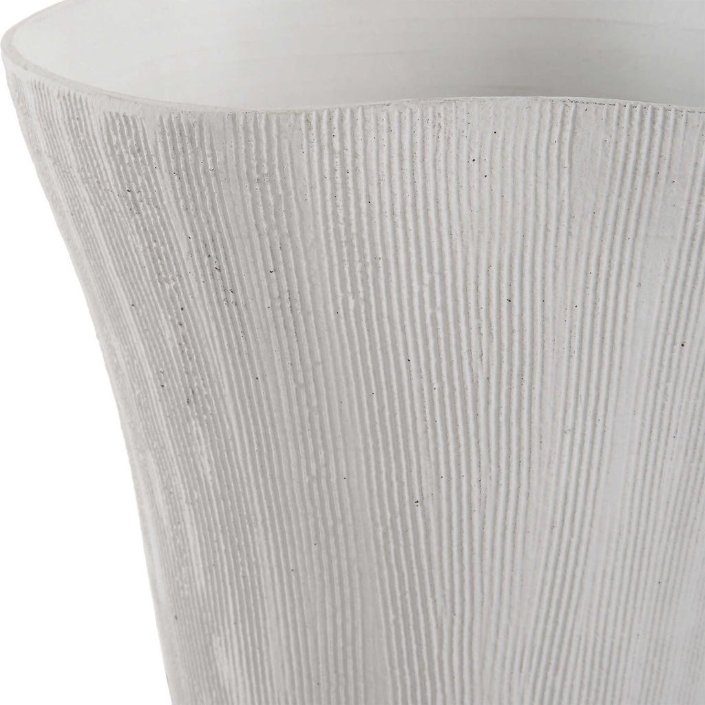 Floreana Tall White Vase - Bombay Mercantile