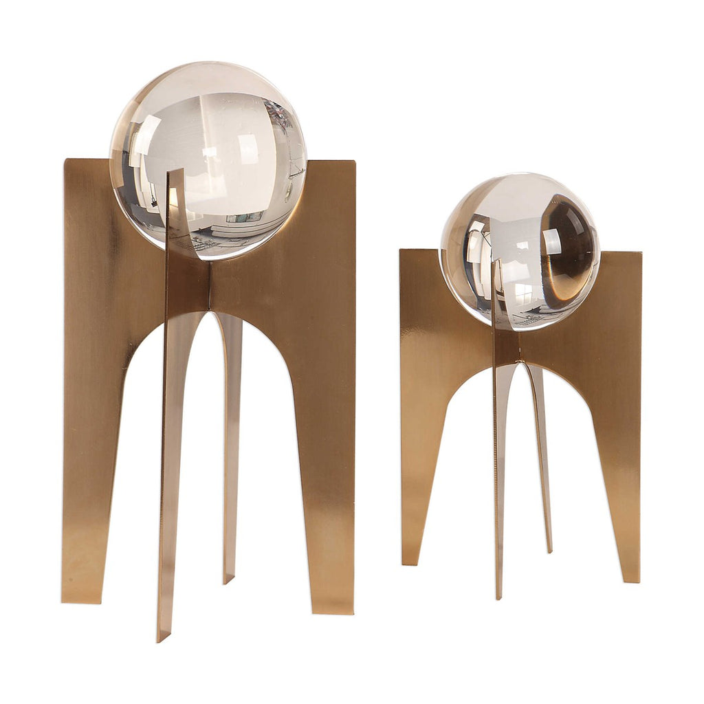 Ellianna Crystal Spheres, Set of 2 - Bombay Mercantile