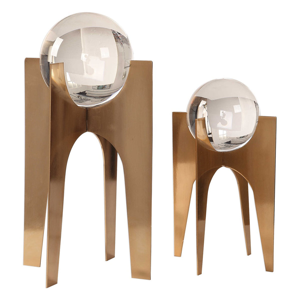 Ellianna Crystal Spheres, Set of 2 - Bombay Mercantile