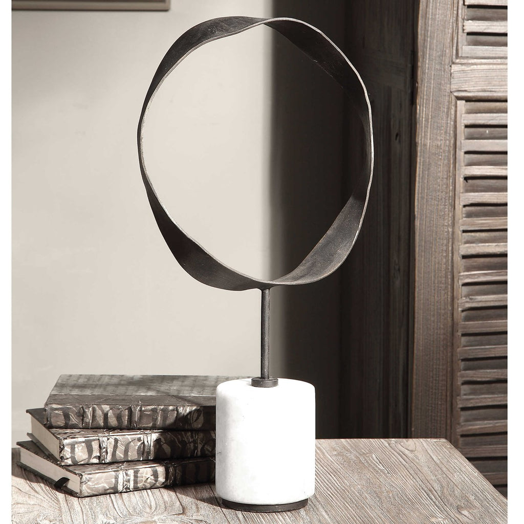 Rilynn Metal Ring Sculpture - Bombay Mercantile