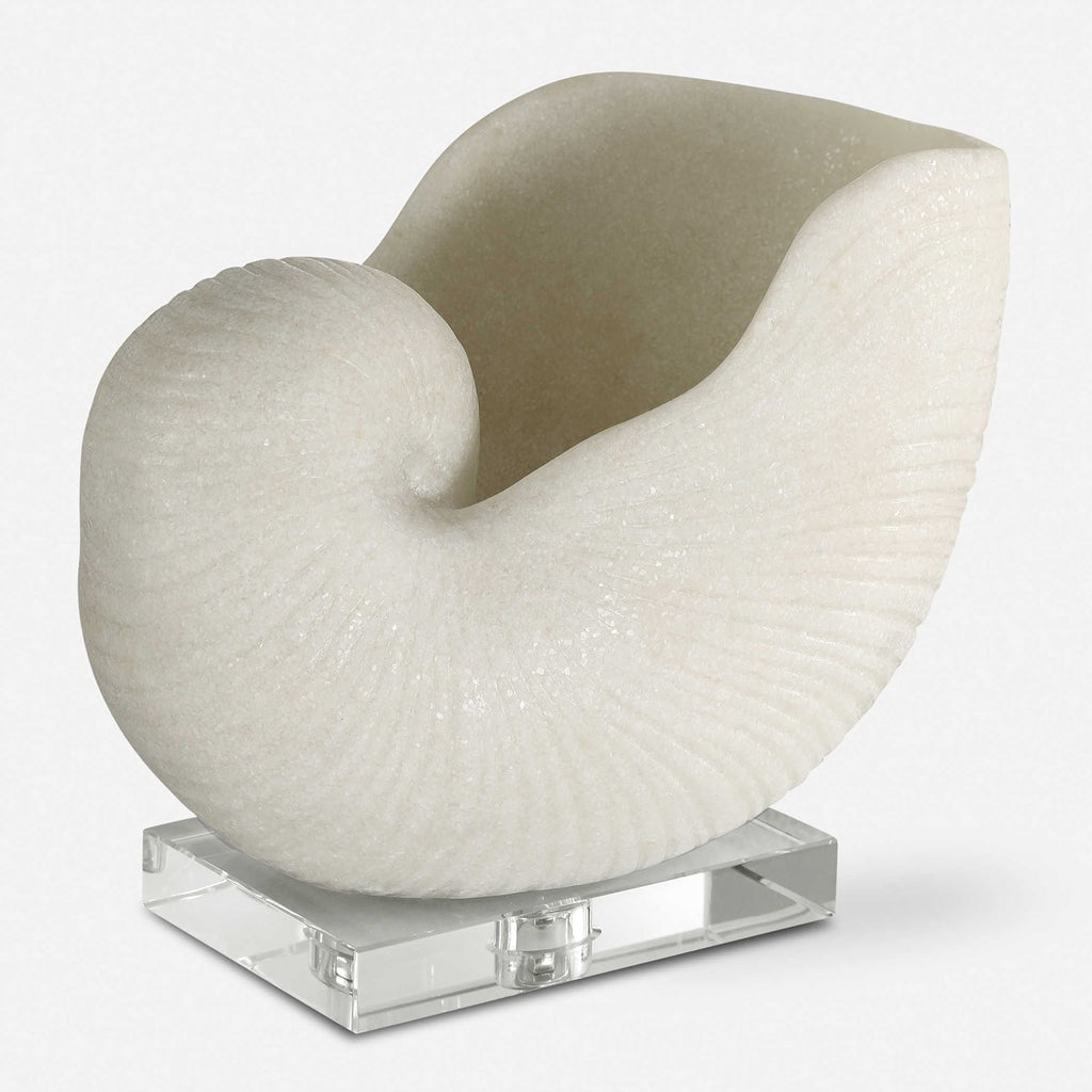 Nautilus Shell Sculpture - Bombay Mercantile