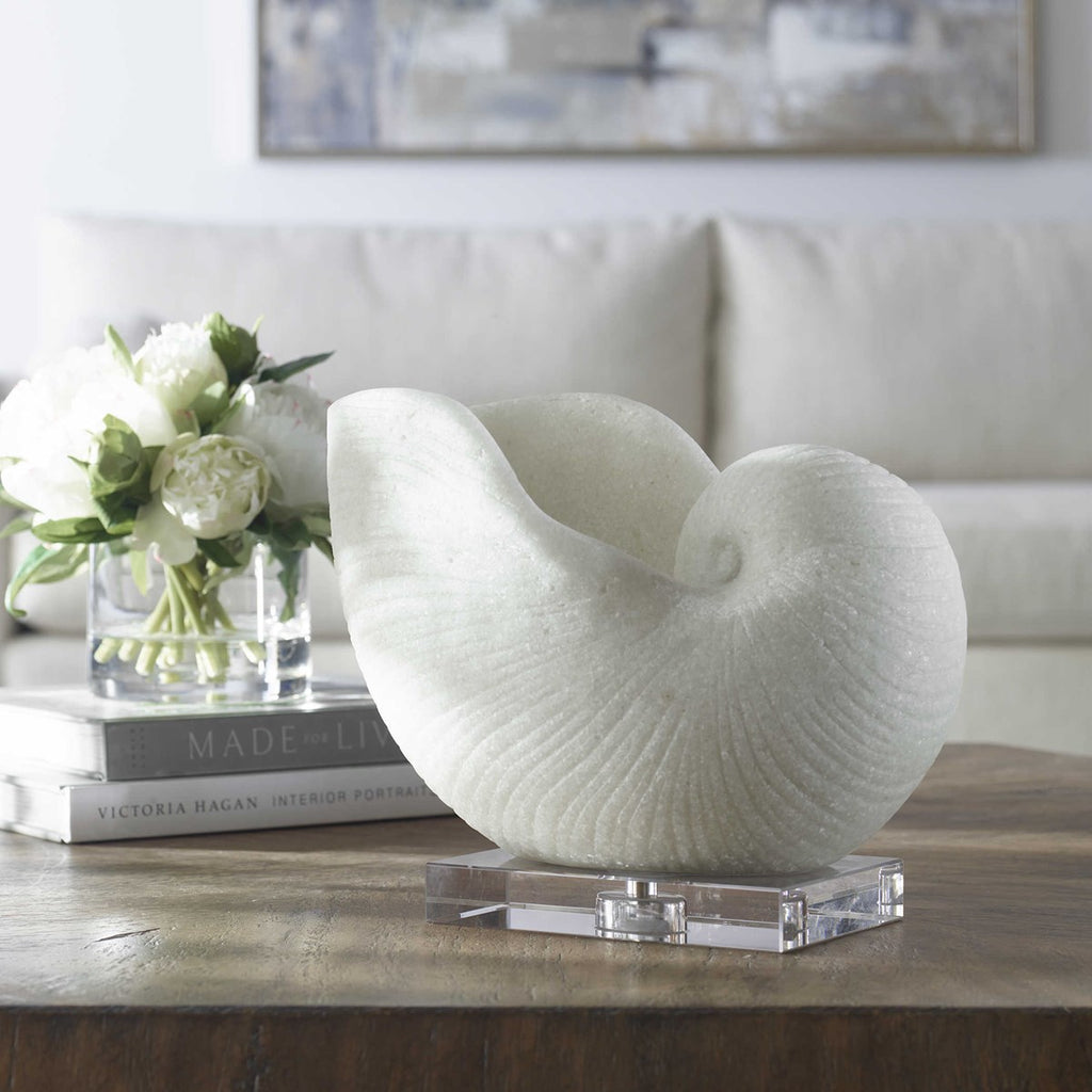 Nautilus Shell Sculpture - Bombay Mercantile