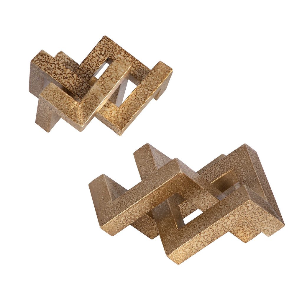 Ayan Gold Accents, Set of 2 - Bombay Mercantile