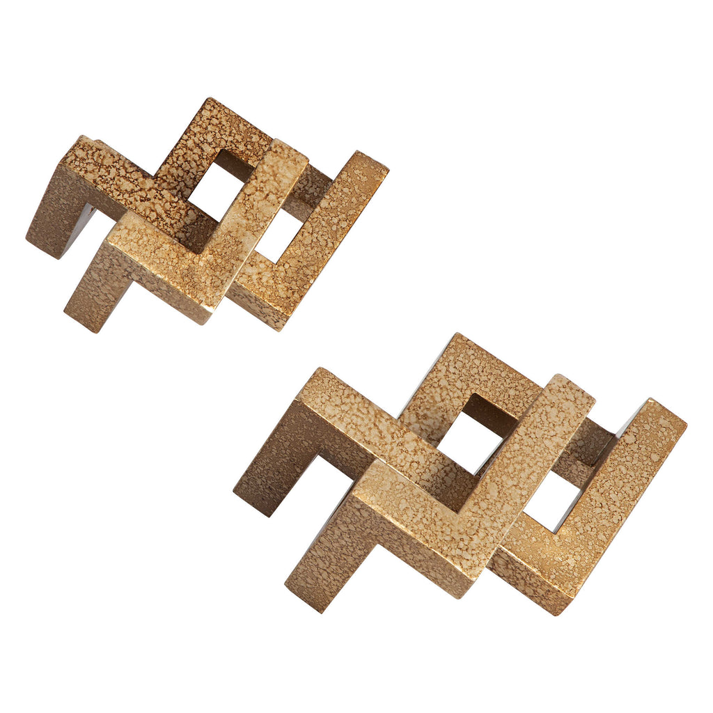 Ayan Gold Accents, Set of 2 - Bombay Mercantile
