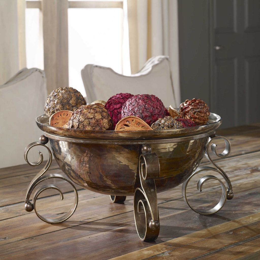 Alya Bronze Glass Bowl - Bombay Mercantile
