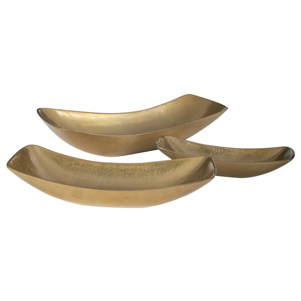 Anas Antique Brass Bowls Set of 3 - Bombay Mercantile