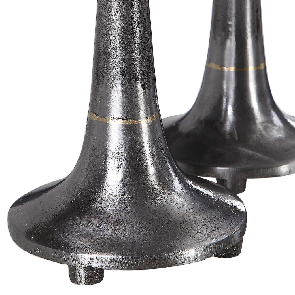 Aliso Cast Iron Candleholders Set of 2 - Bombay Mercantile
