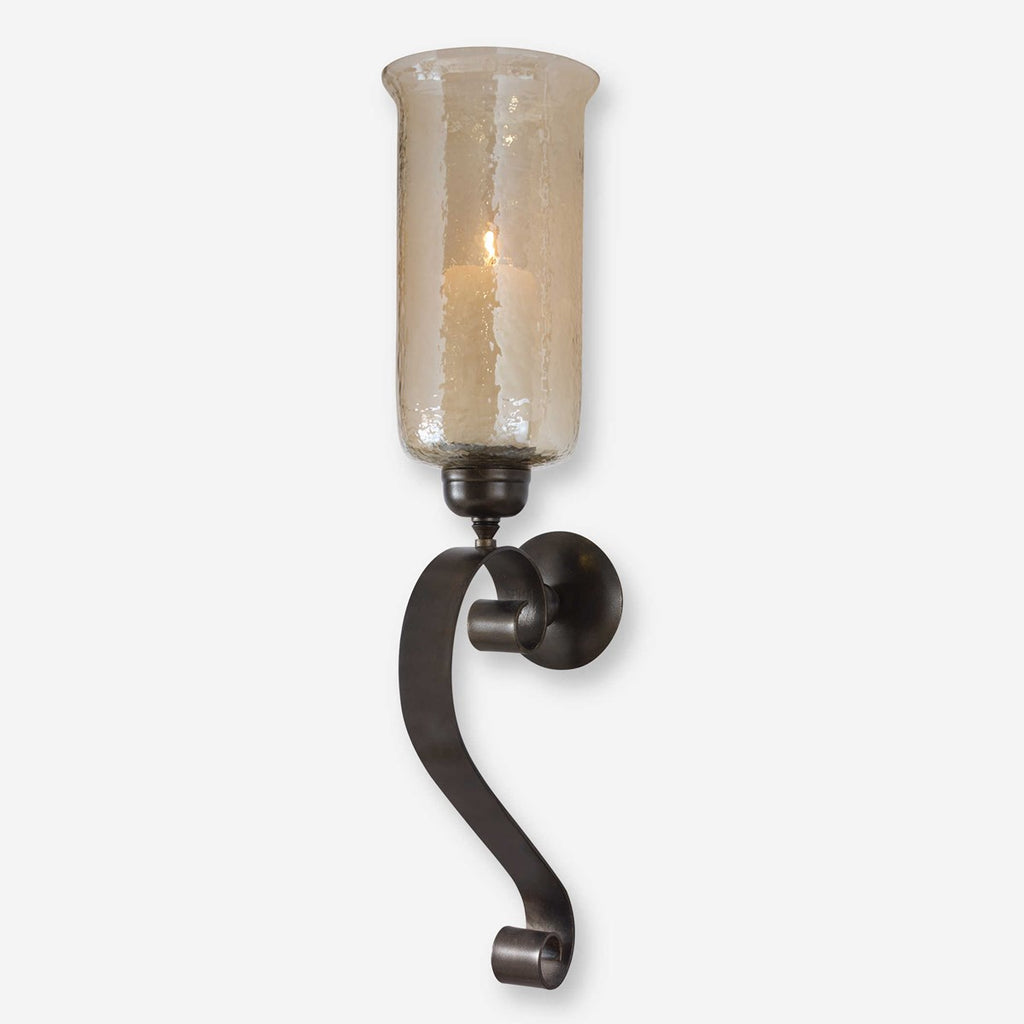 Joselyn Bronze Candle Wall Sconce - Bombay Mercantile