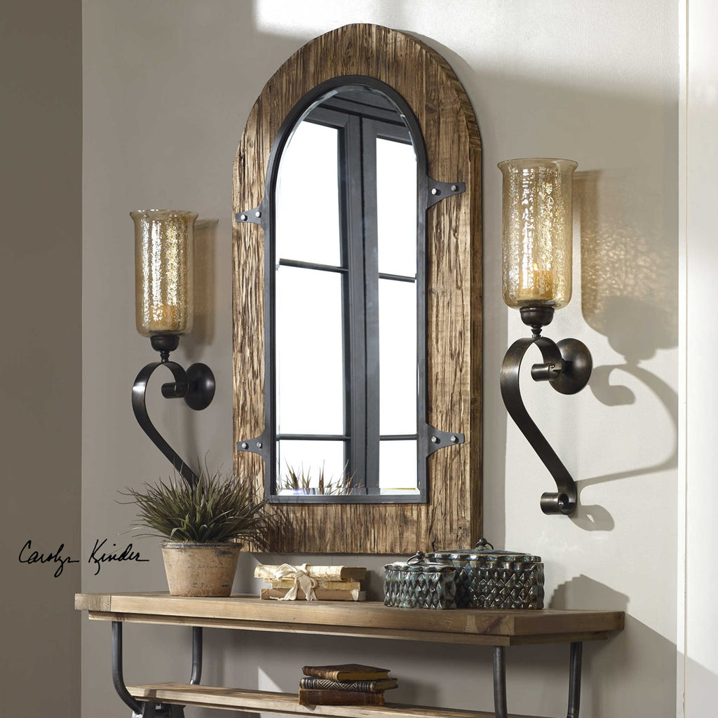 Joselyn Bronze Candle Wall Sconce - Bombay Mercantile