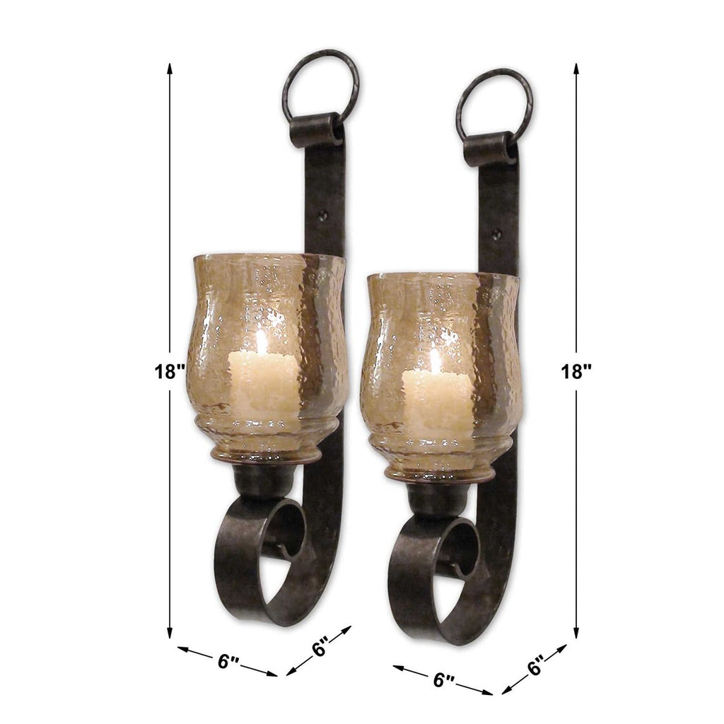 Joselyn Small Wall Sconces, Set of 2 - Bombay Mercantile