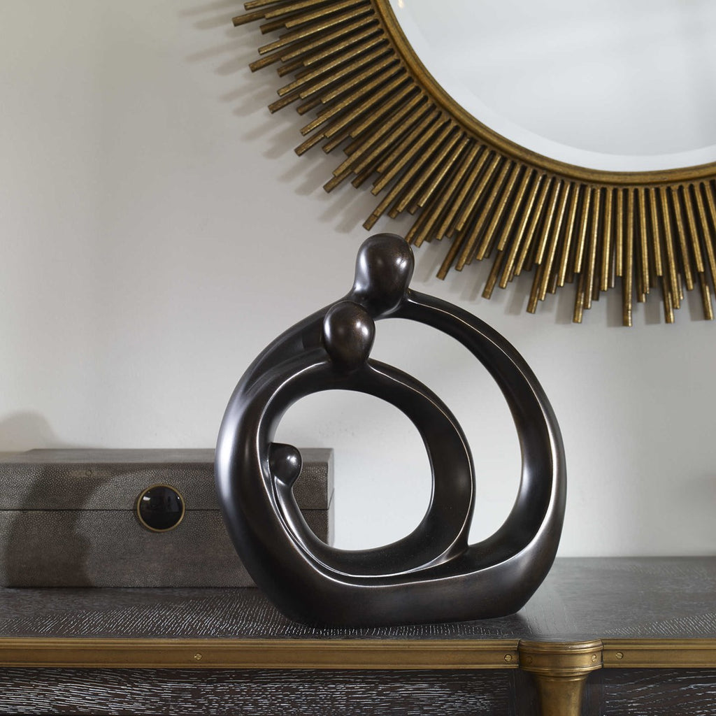 Family Circles Bronze Figurine - Bombay Mercantile