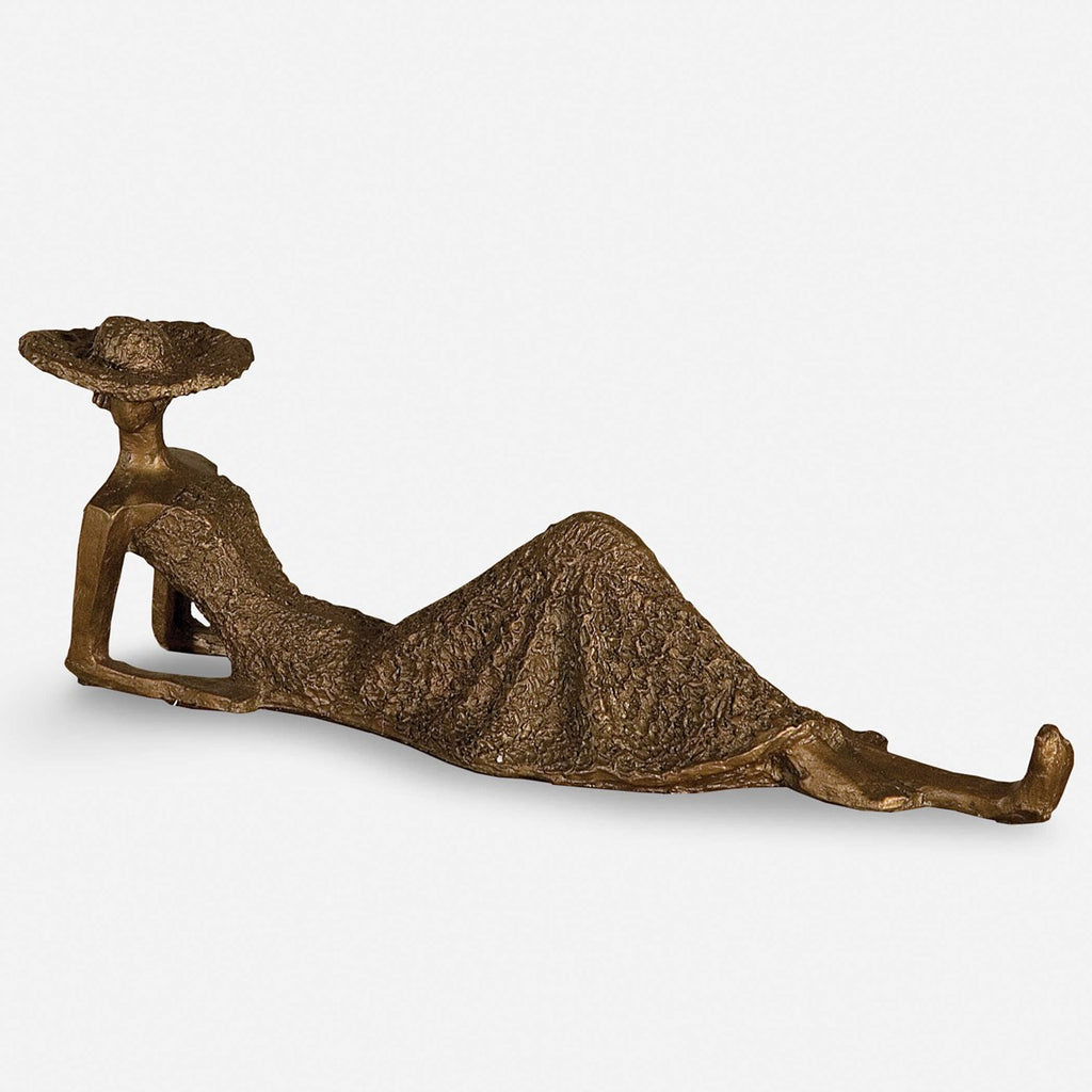Summer Days Antique Bronze Sculpture - Bombay Mercantile