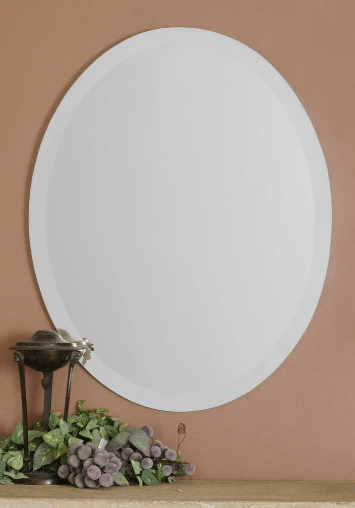 Frameless Vanity Oval Mirror - Bombay Mercantile