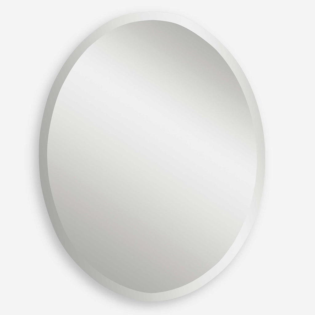 Frameless Vanity Oval Mirror - Bombay Mercantile