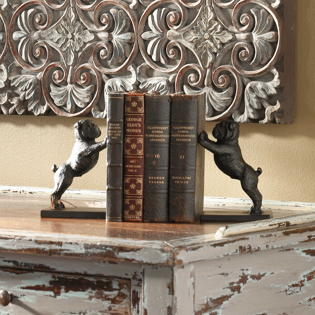 Bulldogs Cast Iron Bookends, Set of 2 - Bombay Mercantile