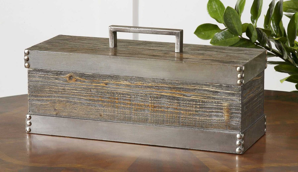 Lican Natural Wood Decorative Box - Bombay Mercantile
