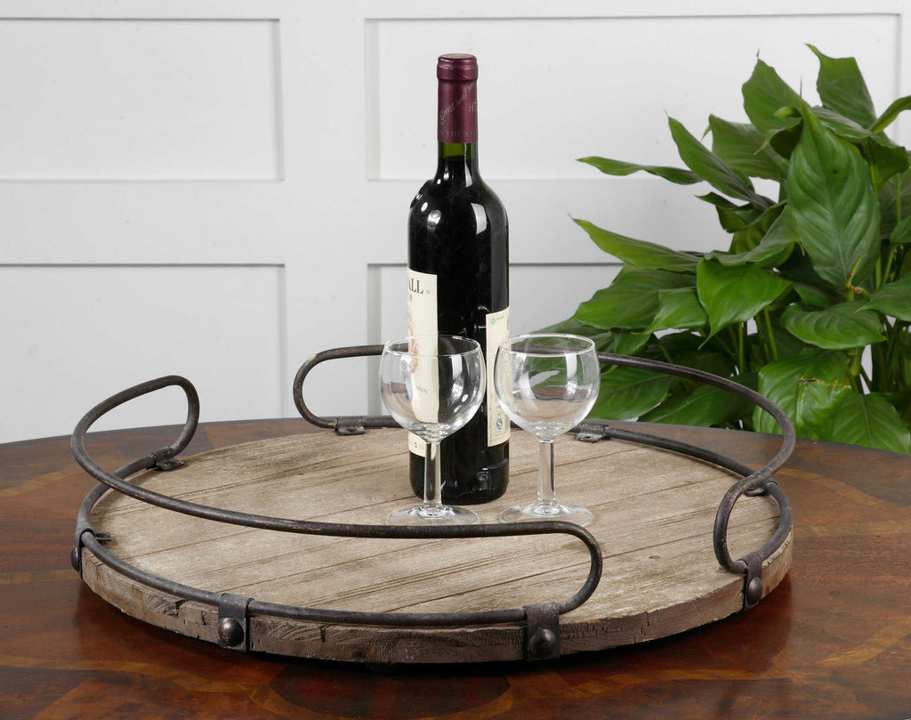 Acela Round Wine Tray - Bombay Mercantile