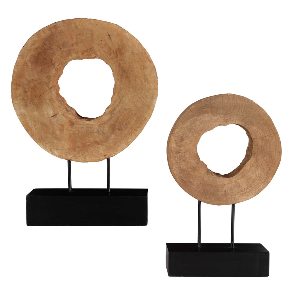 Ashlea Wooden Sculptures Set of 2 - Bombay Mercantile