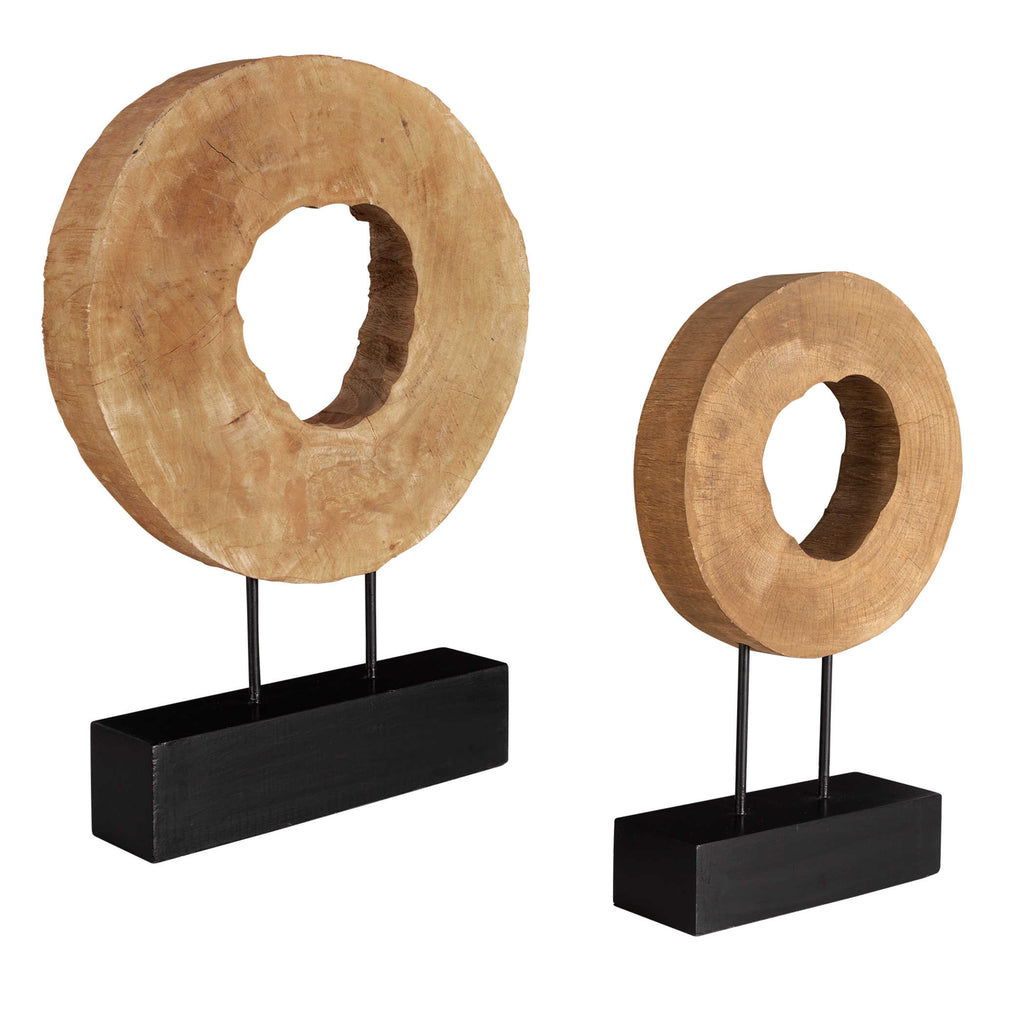 Ashlea Wooden Sculptures Set of 2 - Bombay Mercantile