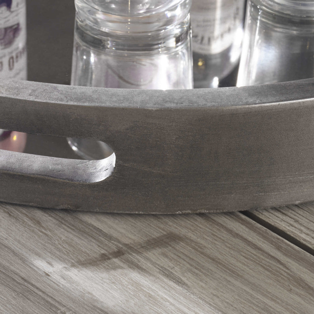 Bechet Round Silver Tray - Bombay Mercantile