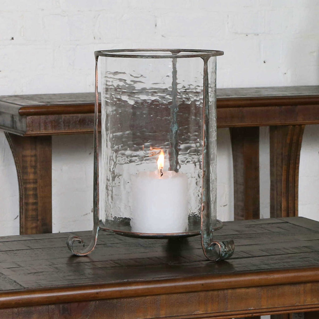 Nicia Bronze Candleholder - Bombay Mercantile