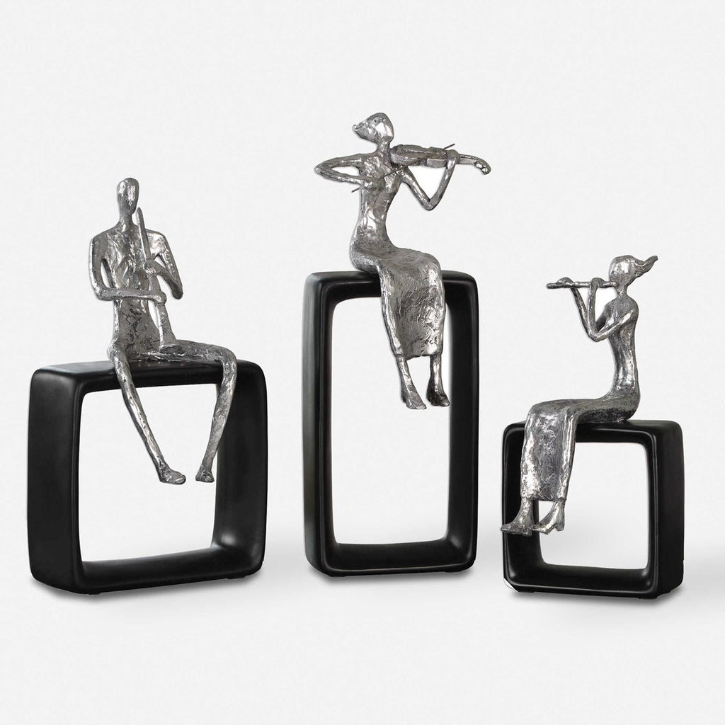 Musical Ensemble Statues, Set of 3 - Bombay Mercantile