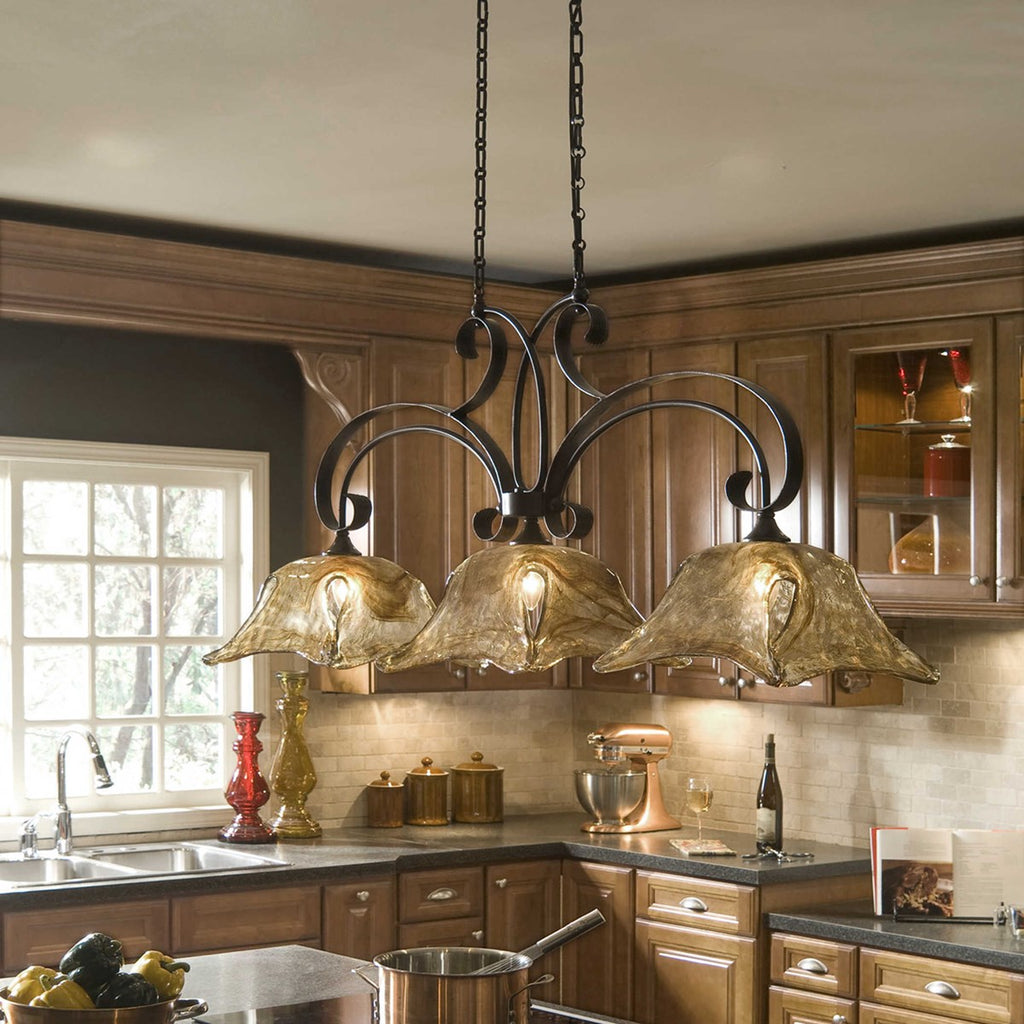Vetraio 3 Lt Bronze Kitchen Island Light - Bombay Mercantile