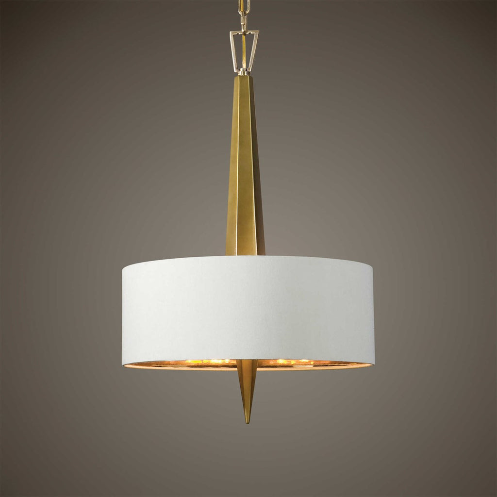 Obeliska 3 Light Gold Chandelier - Bombay Mercantile