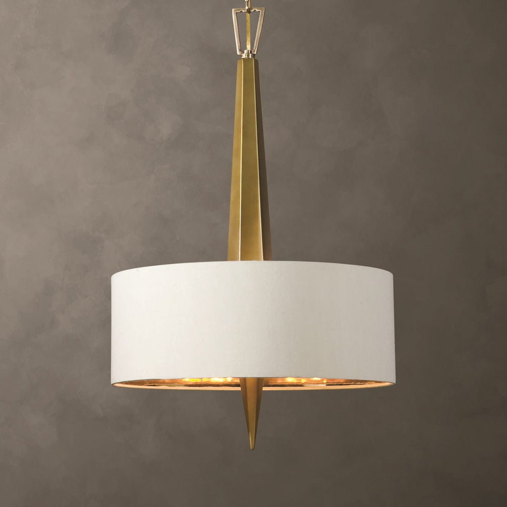 Obeliska 3 Light Gold Chandelier - Bombay Mercantile
