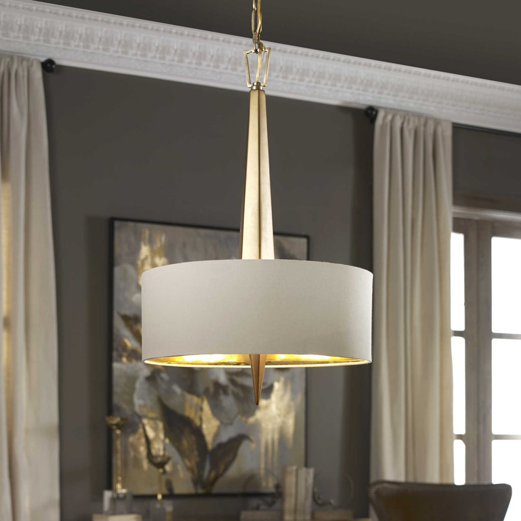 Obeliska 3 Light Gold Chandelier - Bombay Mercantile