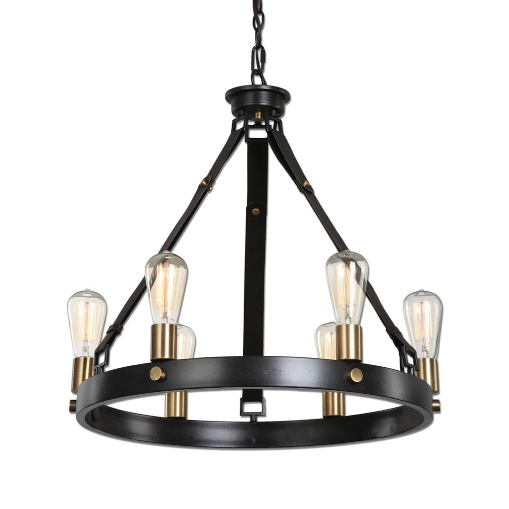 Marlow 6 Light Antique Bronze Chandelier - Bombay Mercantile