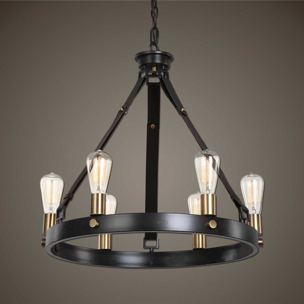 Marlow 6 Light Antique Bronze Chandelier - Bombay Mercantile