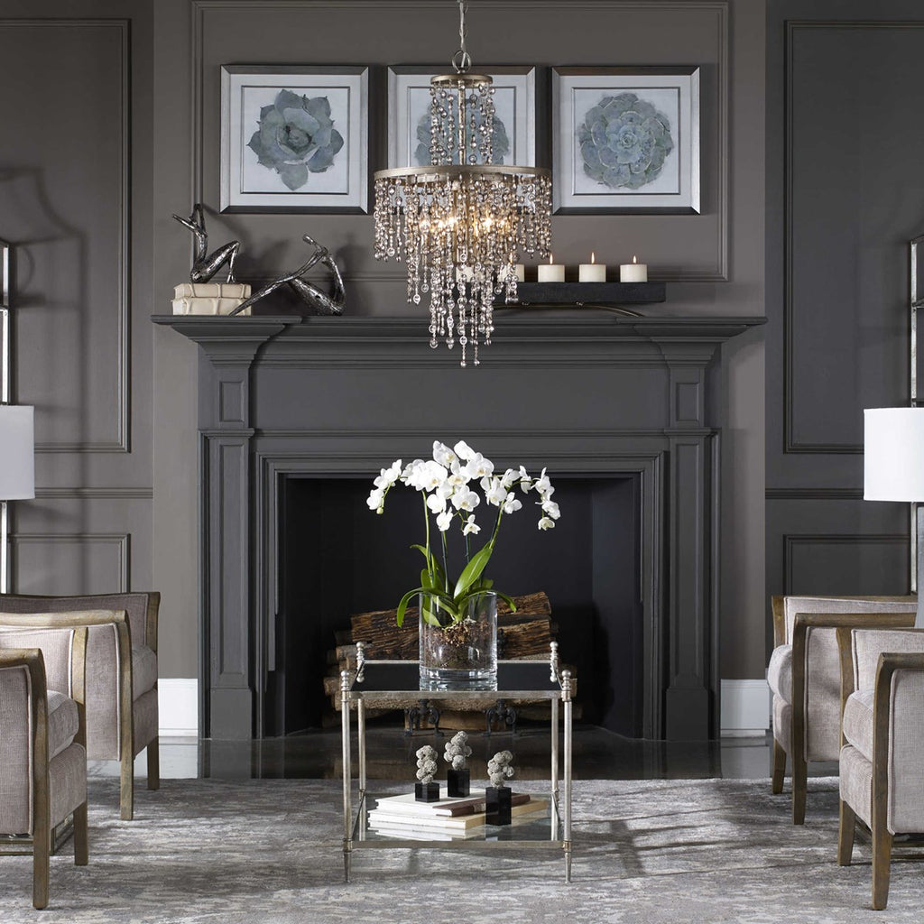 Valka 6 Light Crystal Chandelier - Bombay Mercantile