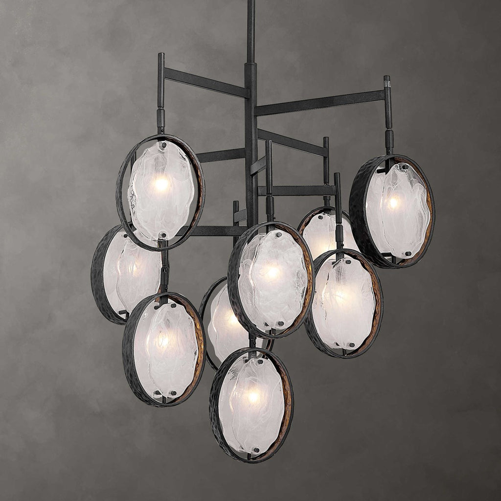 Maxin Dark Bronze 9 Light Chandelier - Bombay Mercantile
